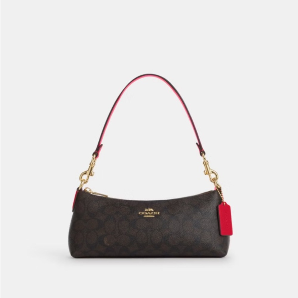 Coach Signature Canvas Charlotte Shoulder Bag